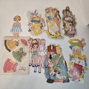Vintage 1950s Paper Doll Lot